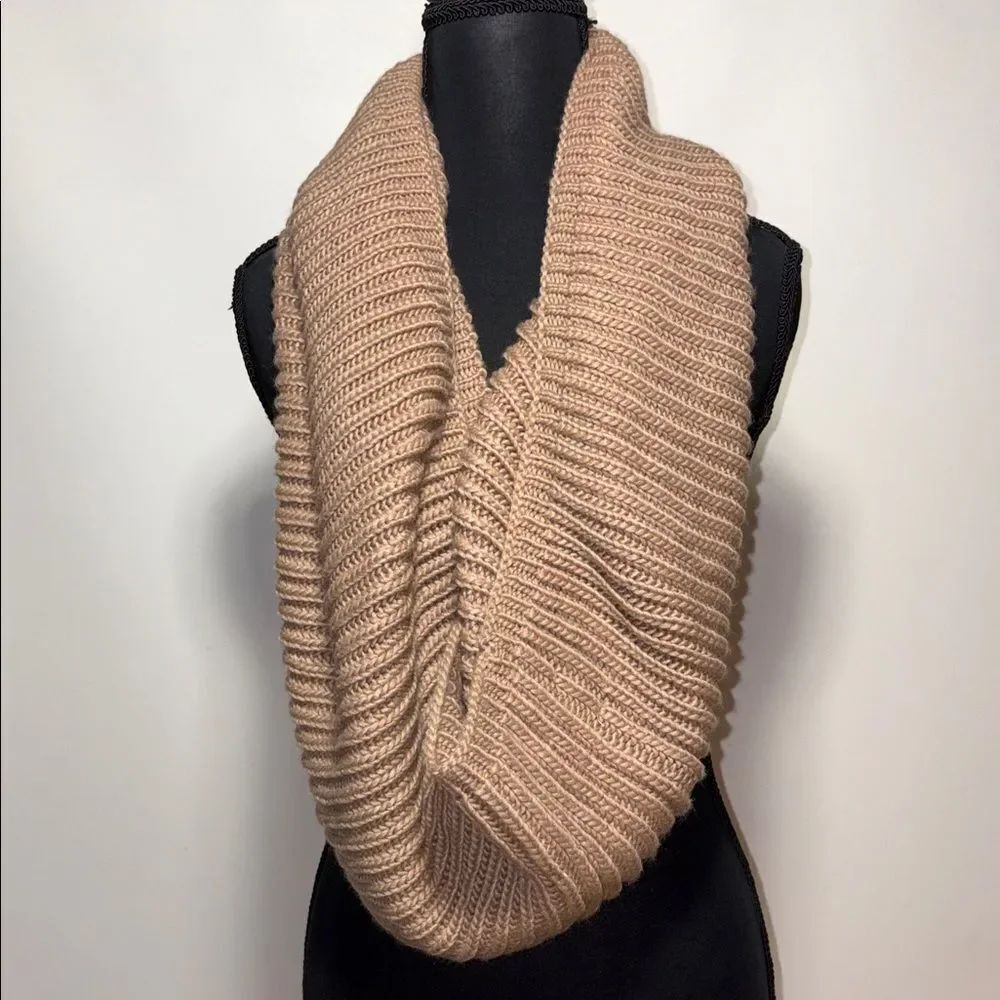 Nine West Tan Knit Infinity Scarf